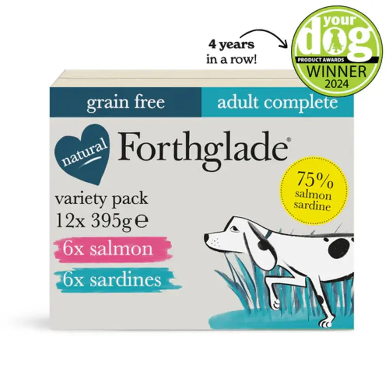 Forthglade Salmon & Sardines Natural Grain Free Variety Pack 395g