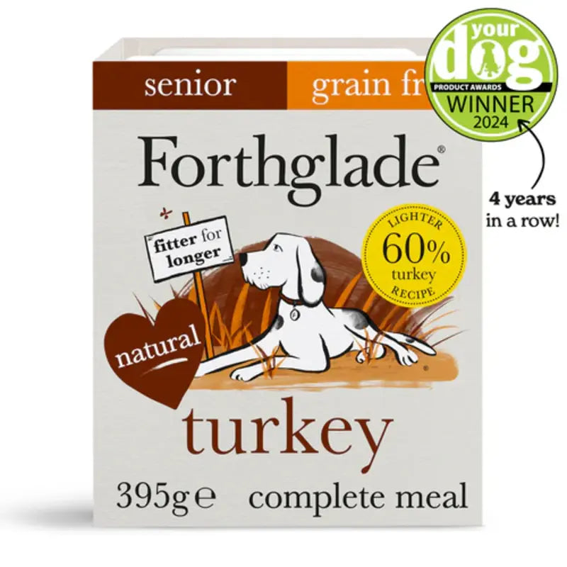 Forthglade Grain Free Senior Turkey With Butternut Squash & Vegetables Tray 395g