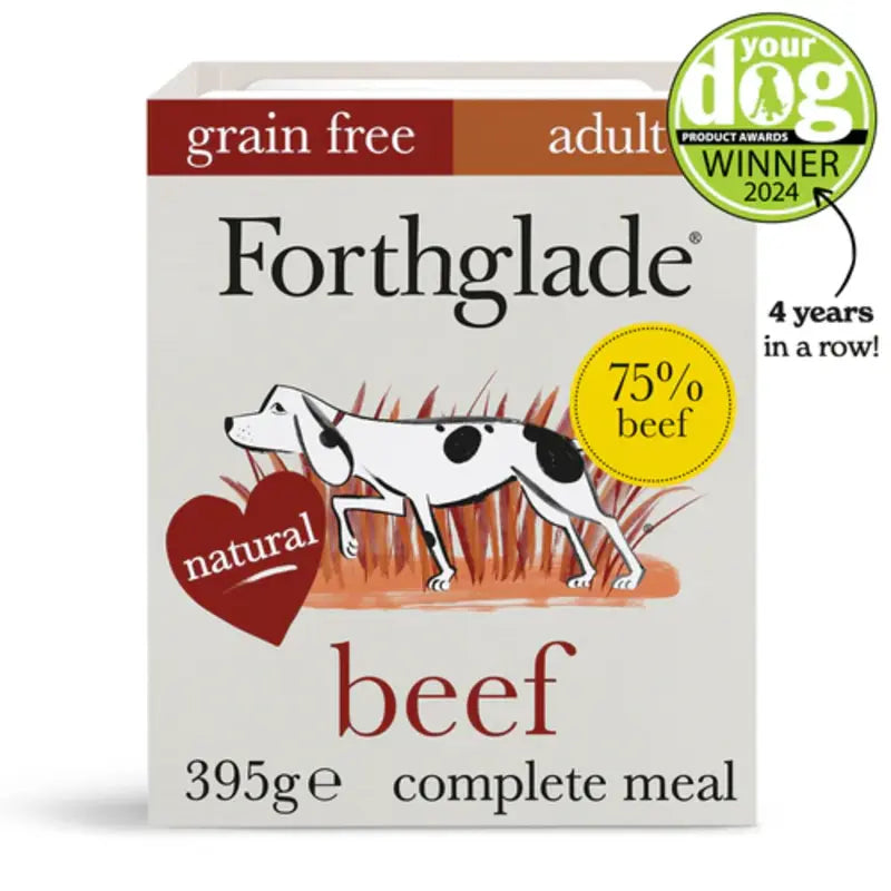 Forthglade Grain Free Beef with Sweet Potato & Vegetables Natural Tray 395g
