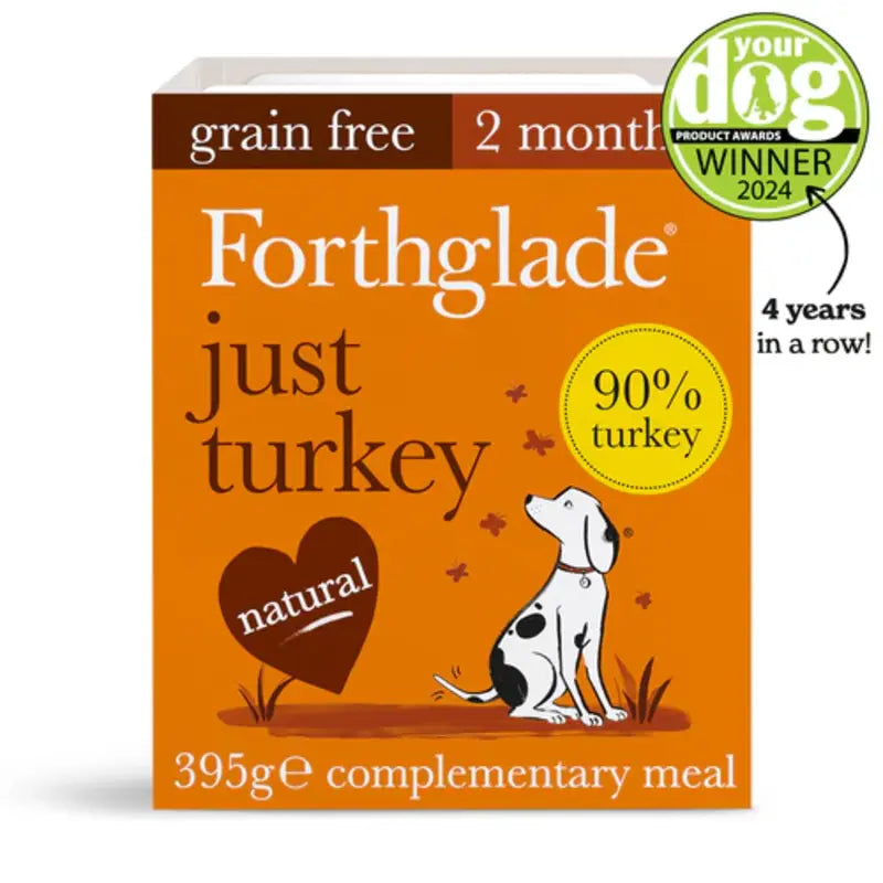 Forthglade Just Turkey Grain Free Natural Tray 395g