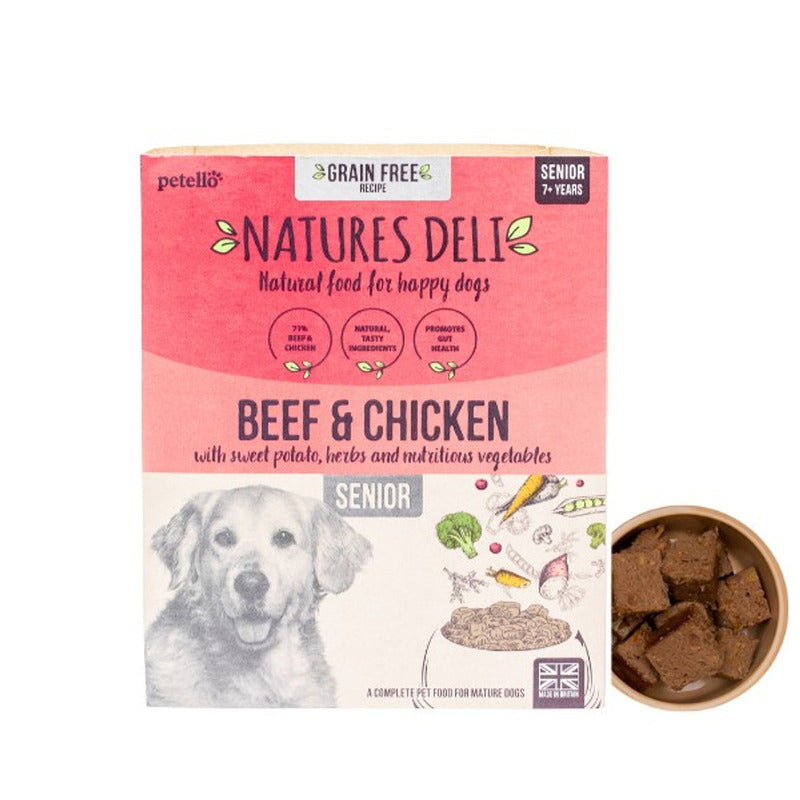 Natures Deli Grain Free Senior Beef & Chicken Pouch 395g