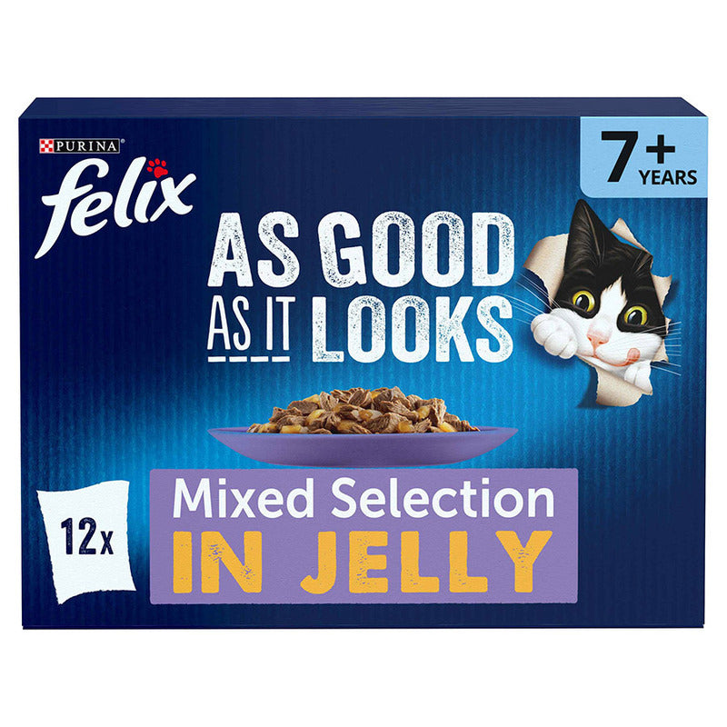 Felix As Good As It Looks Senior Cat Mixed Selection in Jelly 12pk