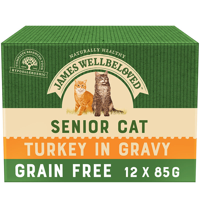James Wellbeloved Senior Cat Grain Free Pouches 12pk