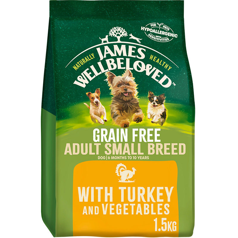 James Wellbeloved Adult Dog Small Breed Grain Free Turkey