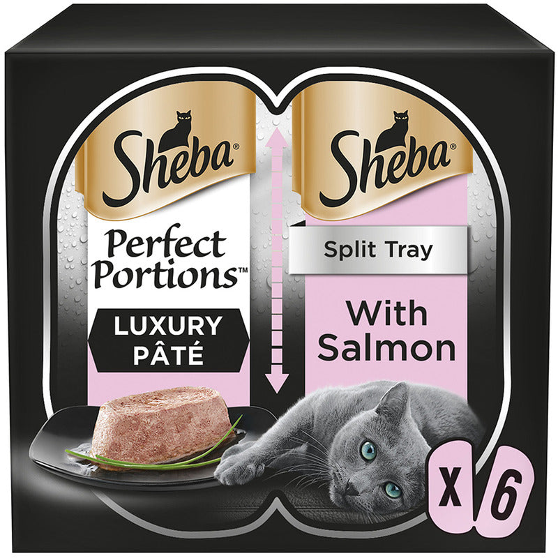Sheba Perfect Portions Adult Salmon Pate Trays 6pk