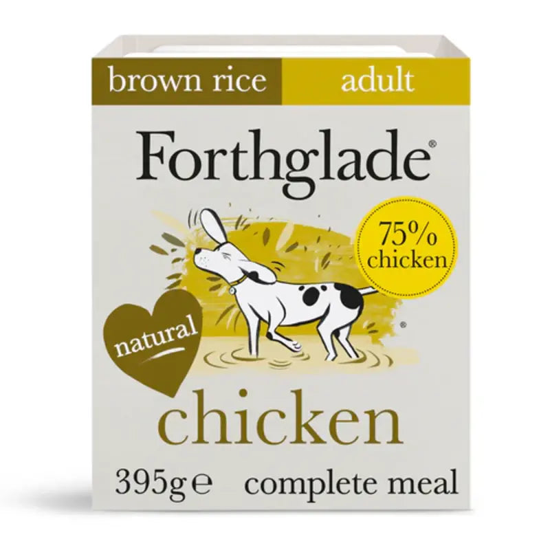 Forthglade Adult Chicken with Brown Rice & Vegetables Natural Tray 395g