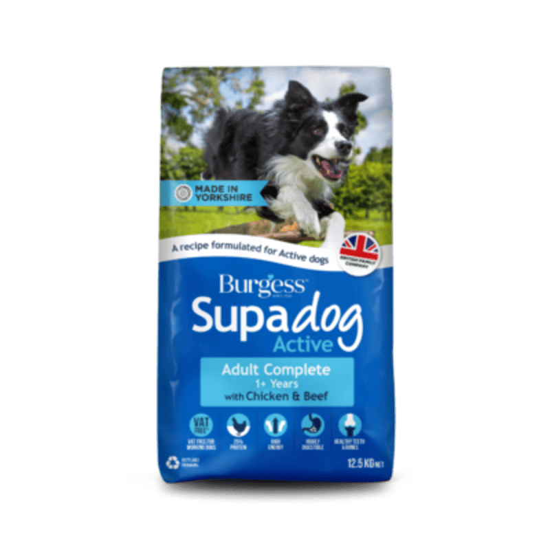 Burgess Supadog Active Adult With Tasty Chicken & Beef 12.5kg