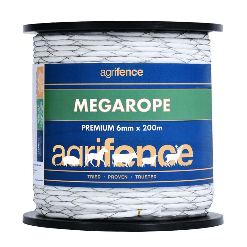Agrifence MEGAROPE – 6mm Premium Electric Fence Rope 200m
