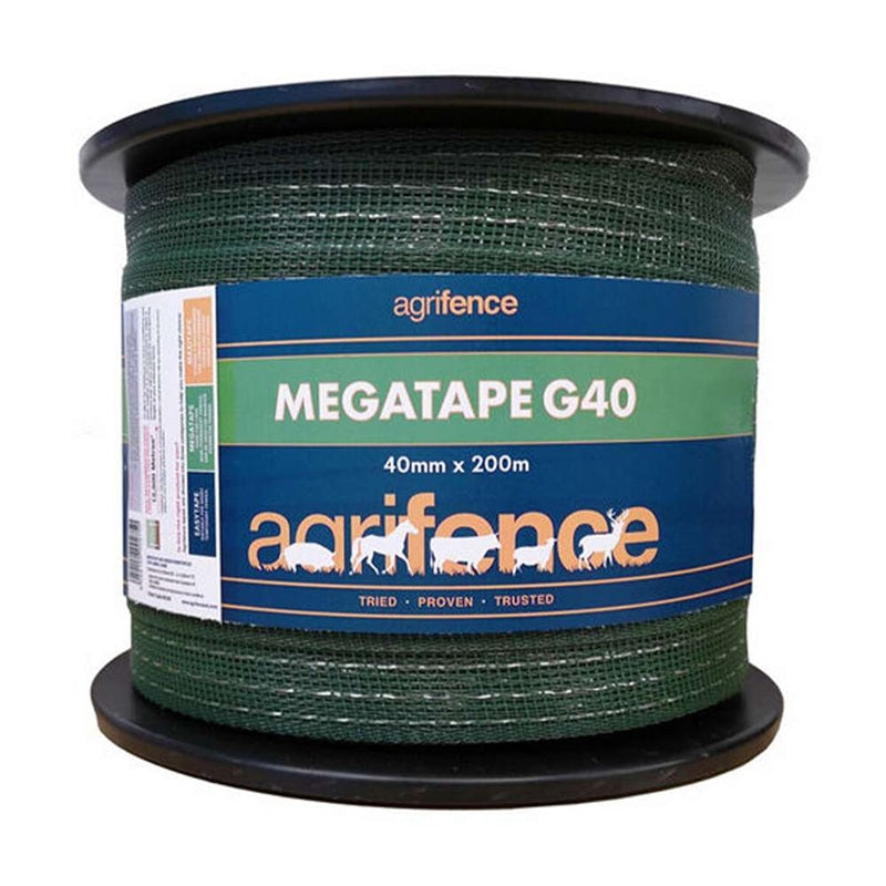 Agrifence MEGATAPE – 40mm Green Reinforced Tape 200m