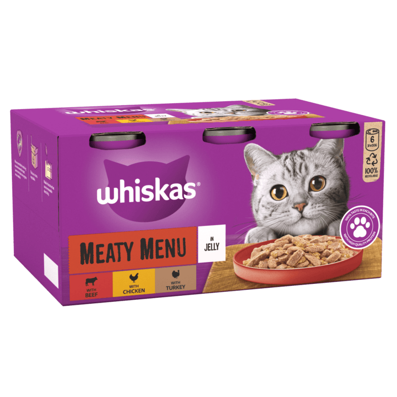 Whiskas 1+ Farm Menu Adult Tins in Jelly 6pk