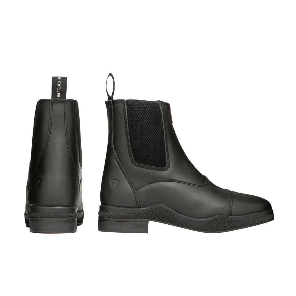 Hy Equestrian Fleece Lined Wax Leather Zip Jodhpur Boot