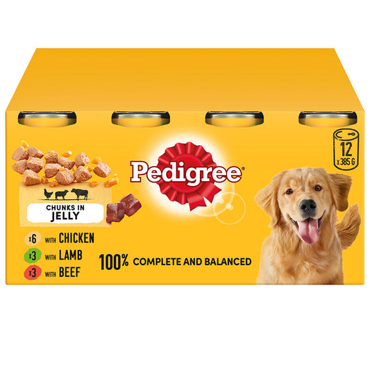 Pedigree Adult Wet Dog Food Mixed Jelly 12x385g