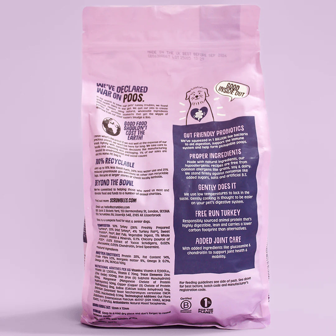 Scrumbles Turkey Dry Dog Food